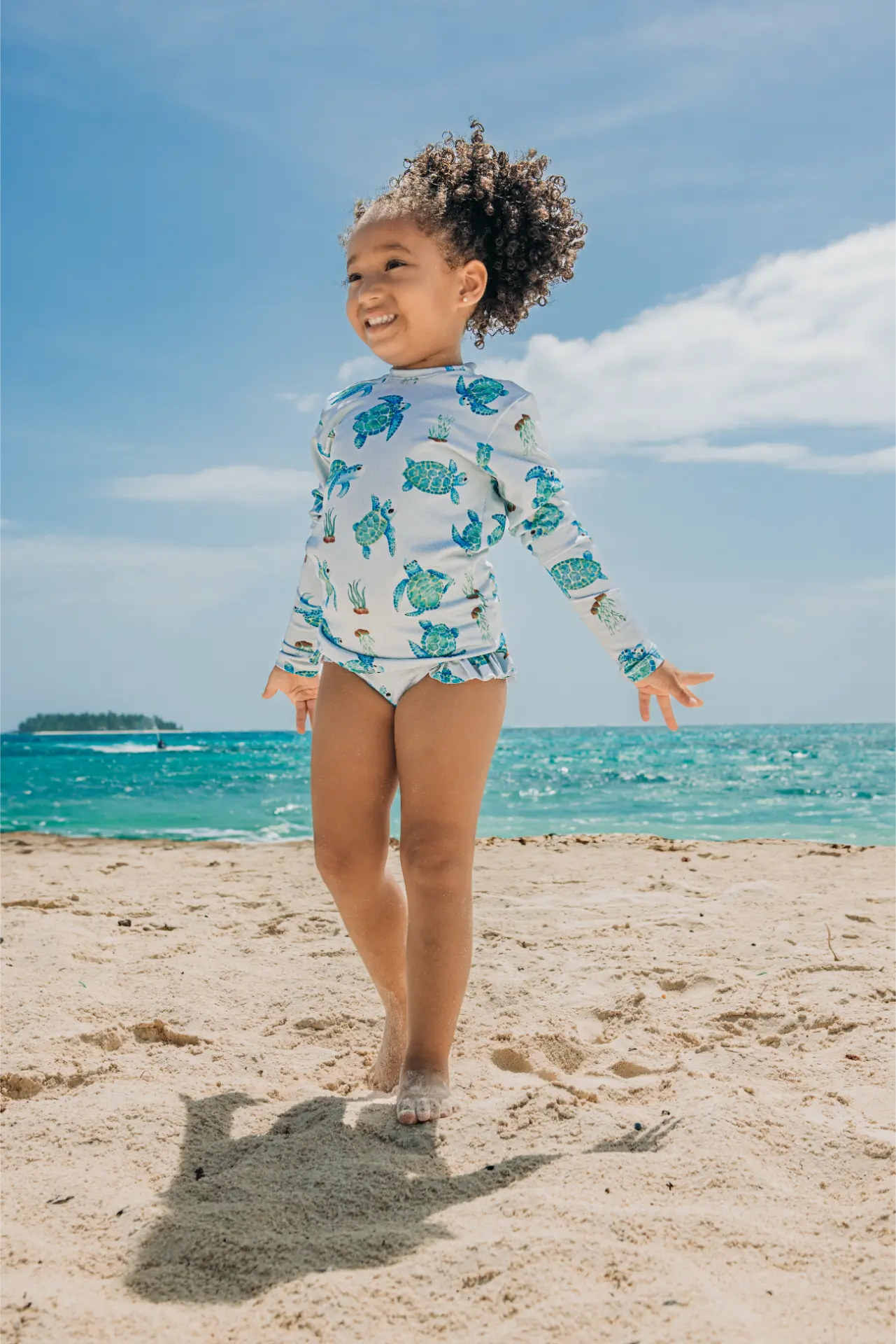 Vestido de baño de 2 piezas para Niña con protección UV