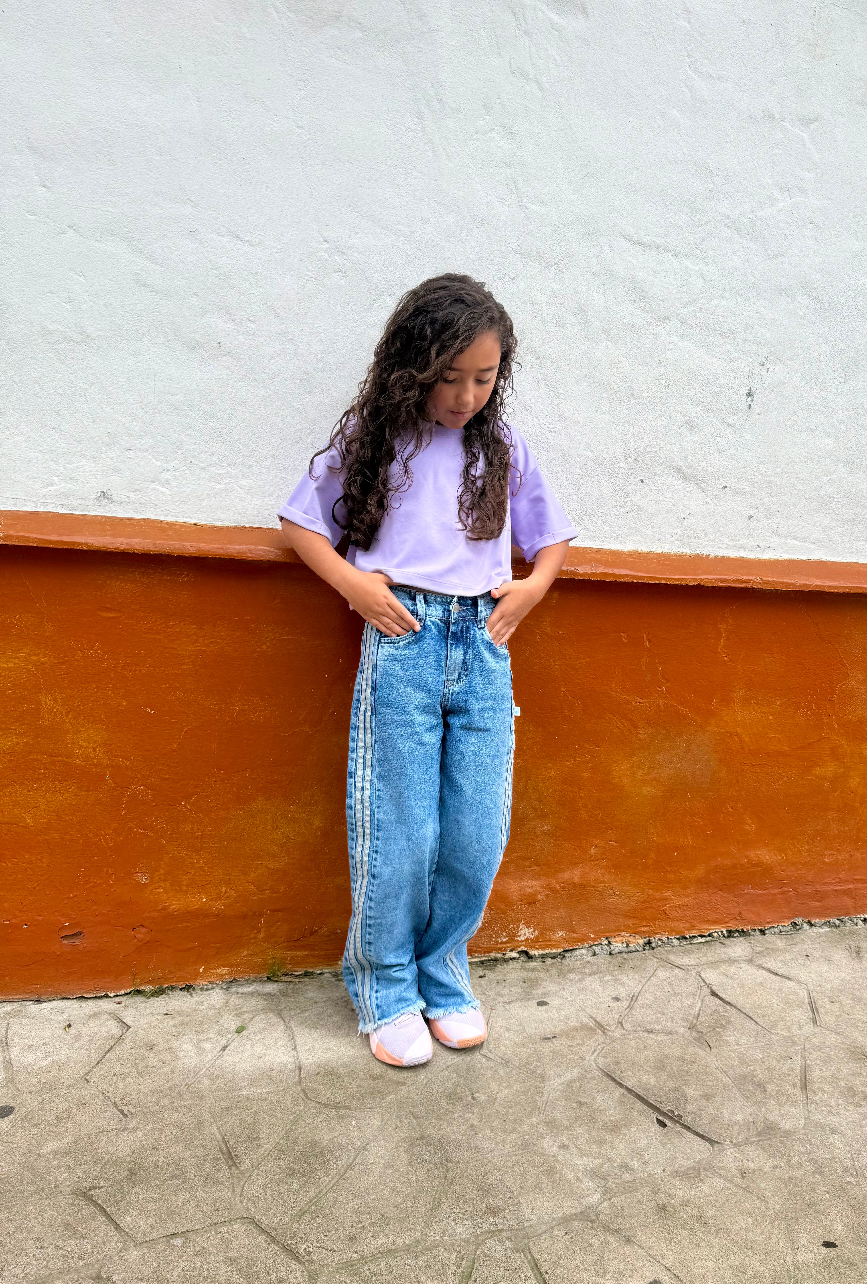 Camiseta corta para niña