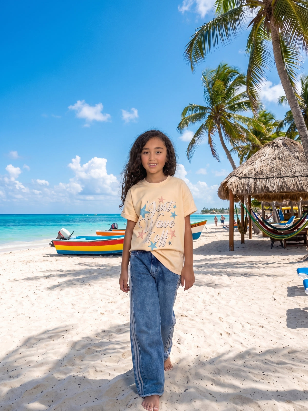 Camiseta estampada oversize para niño y niña
