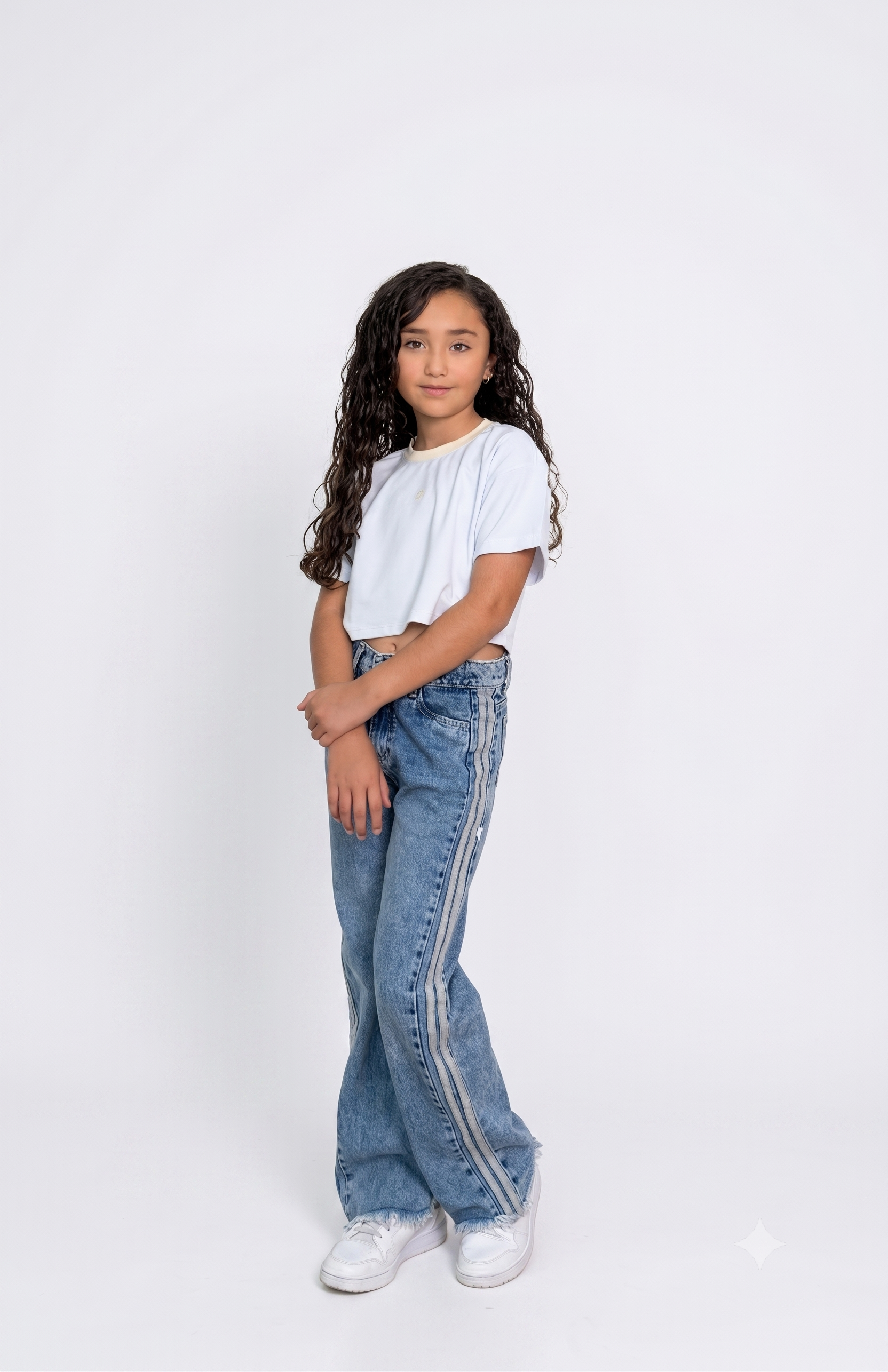 Camiseta corta para niña