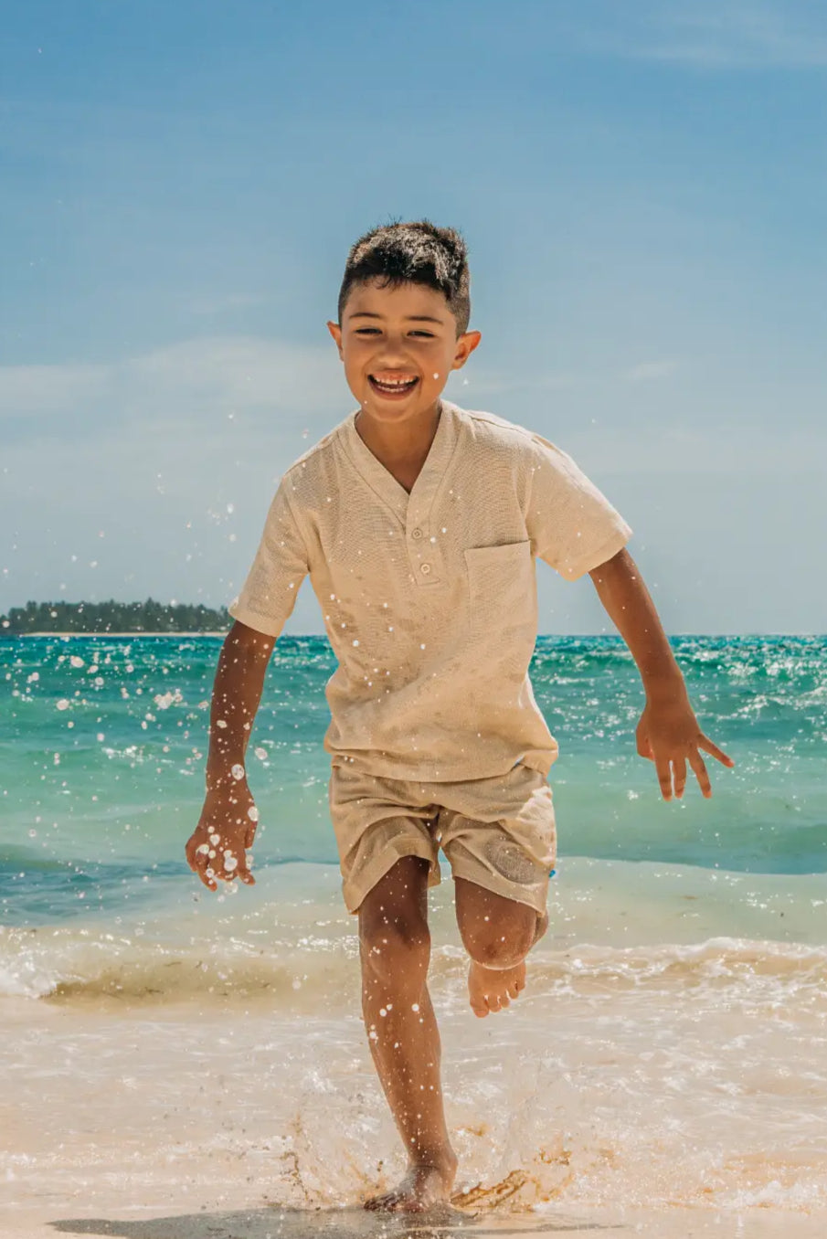 Camisa de verano en Lino para niño