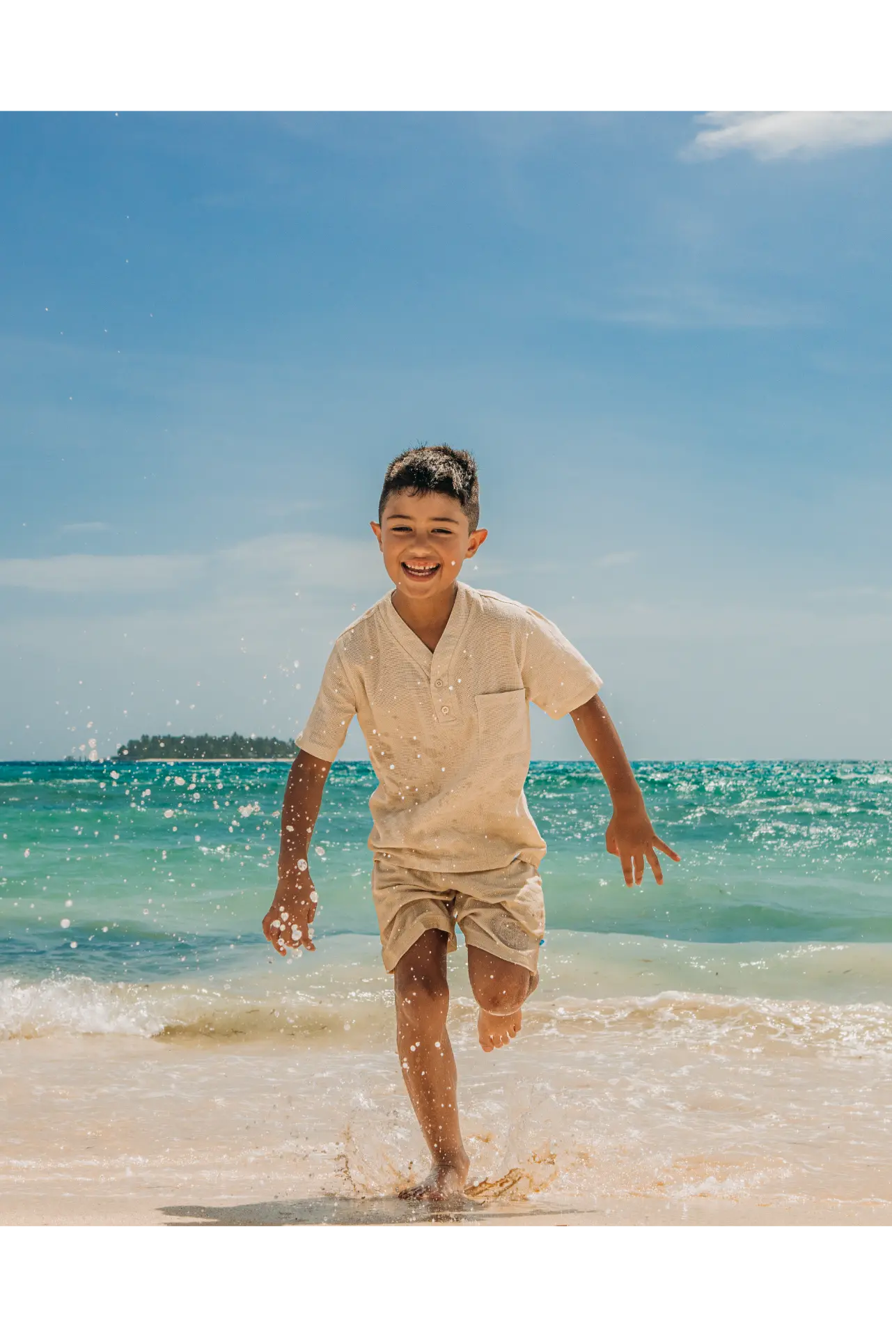 Bermuda de verano en Lino para niño