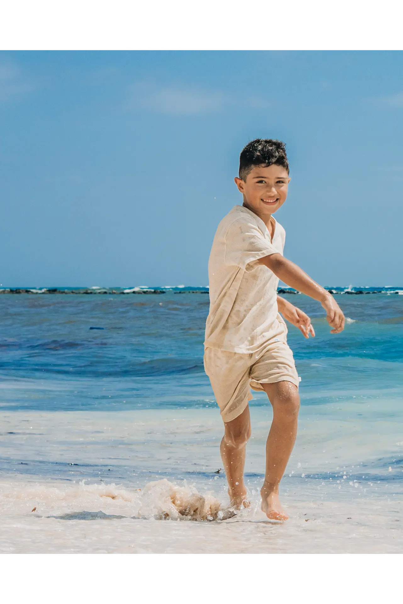 Camisa de verano en Lino para niño