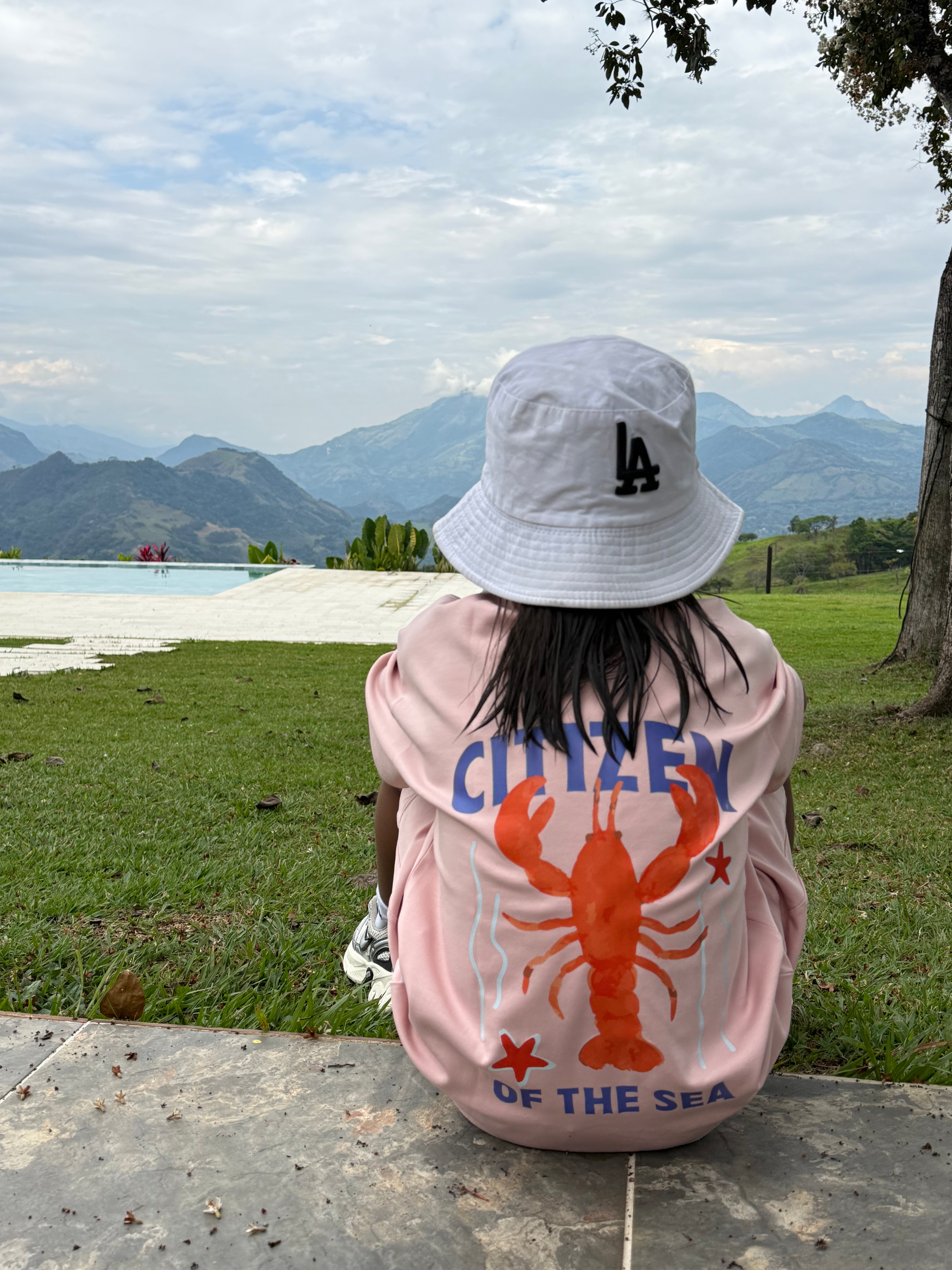 Camiseta estampada oversize para niño y niña